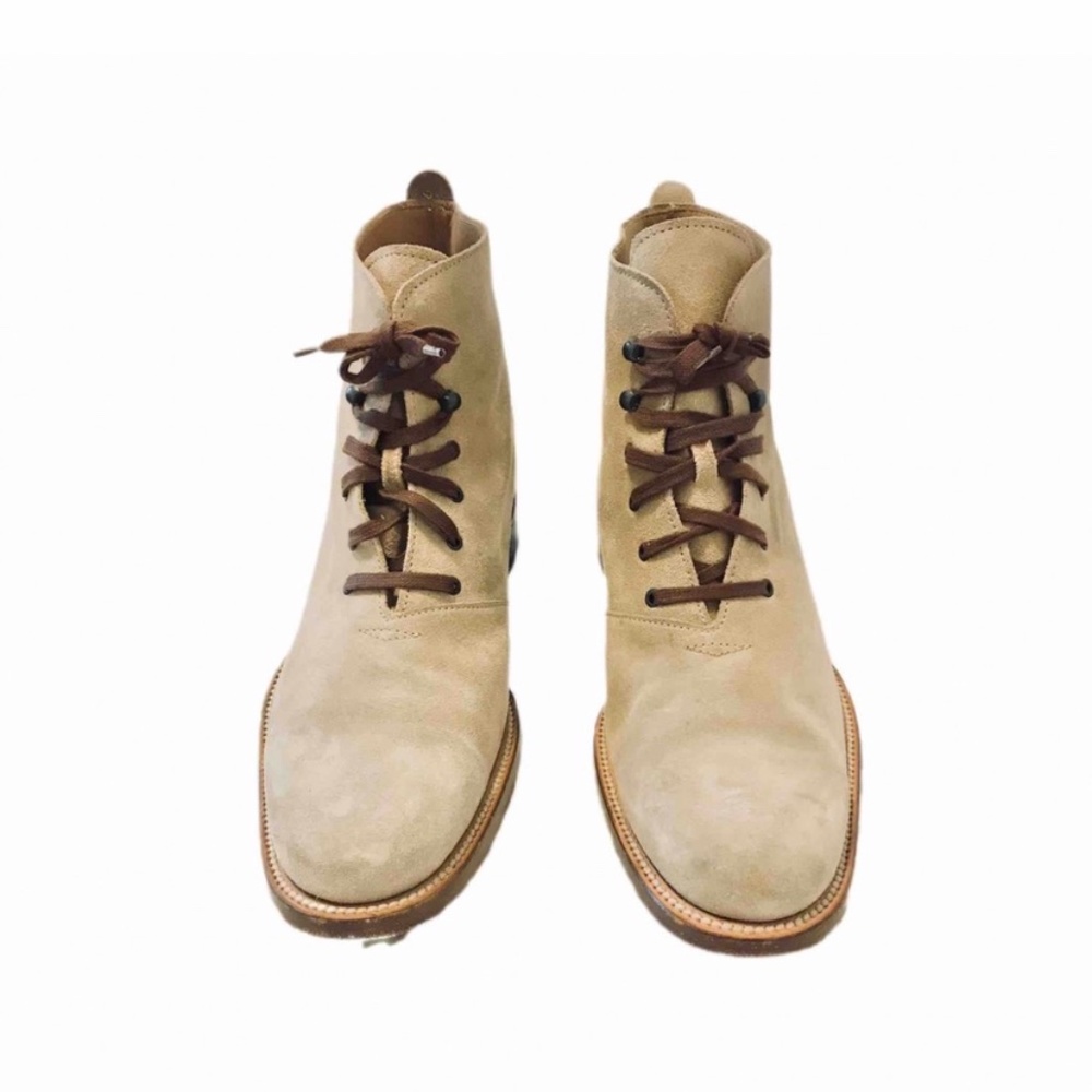 BALENCIEGA LACE UP SUEDE ANKLE BOOTS